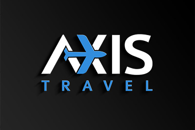 Axis travel dubai logo design