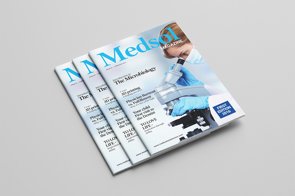 Medsol dubai magazine design