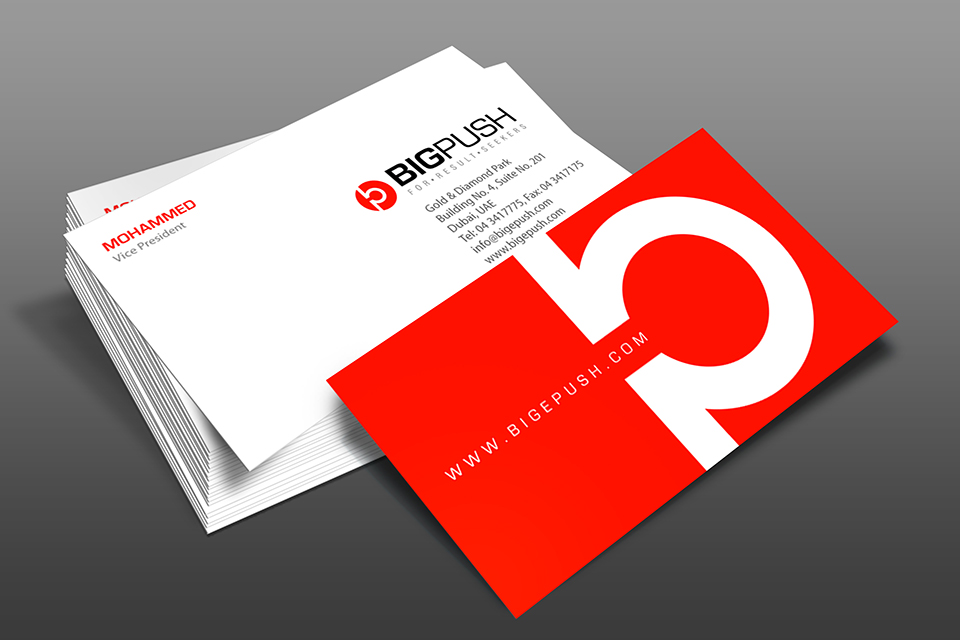 bp dubai branding business cards