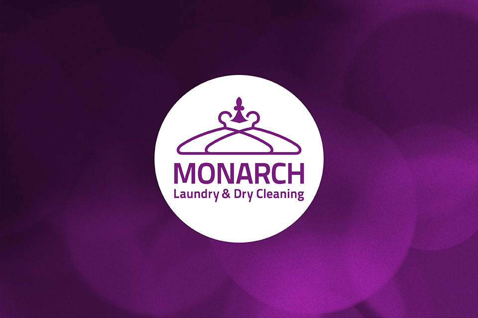 monarch laundry dubai logo design