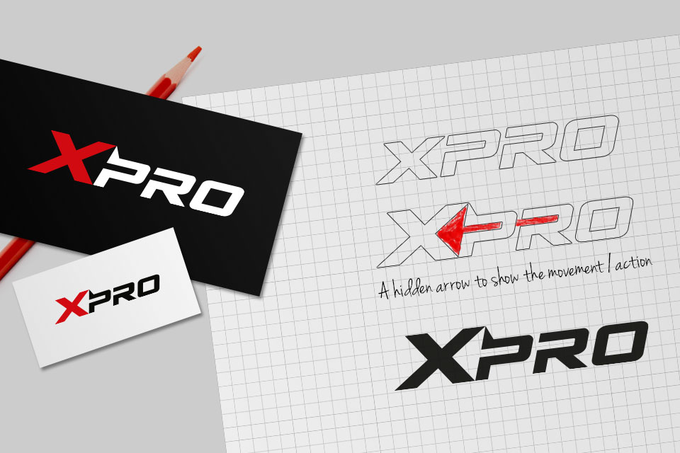 xpro dubai logo design process